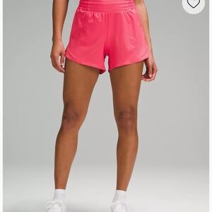 Lululemon Hotty Hot High-Rise Lined Short 4" - Color Glaze Pink - Size 6 - NWT